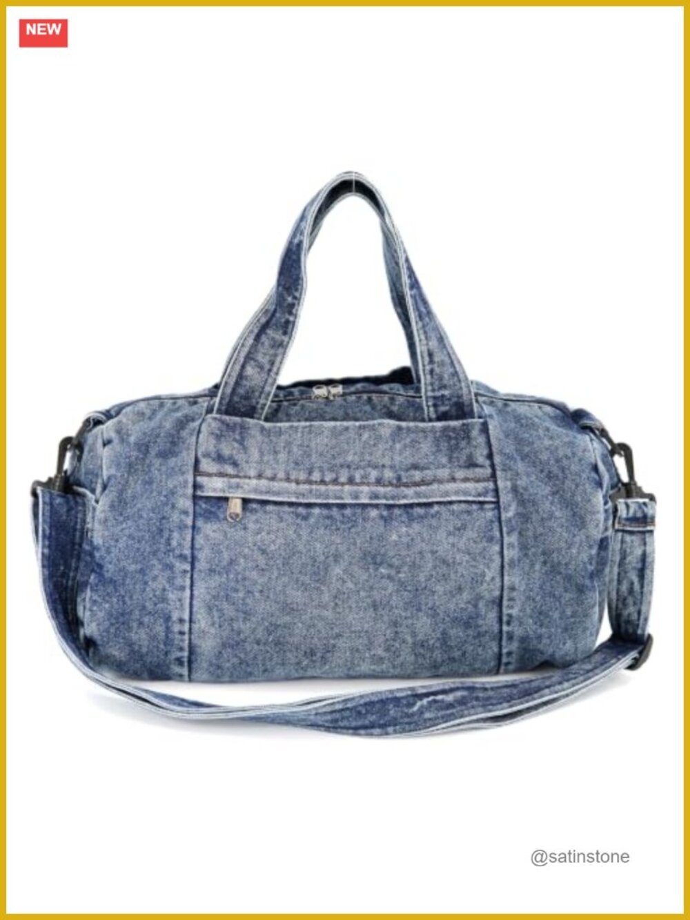 Denim Hobo Shoulder Bag Lightweight Casual Tote Travel Shopper